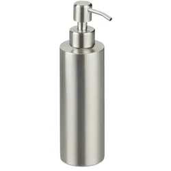 Relaxdays Seifenspender, 300 ml, Edelstahl, nachfüllbar, Seife, Duschgel, Badezimmer, Küche, Handseifenspender, silber
