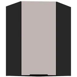 Küchen Eckhängeschrank 60x60 cm Küche ARONA Kaschmir beige Küchenzeile