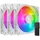 Cooler Master SickleFlow Edge 120 ARGB 3er-Pack – 3x120mm Lüfter (690–2500 U/min, PWM), hoher Luftstrom (70,7 CFM) & statischer Druck (3,61 mmH2O), ARGB Gen 2, LED-Controller, 32,8 dBA max. - Weiß