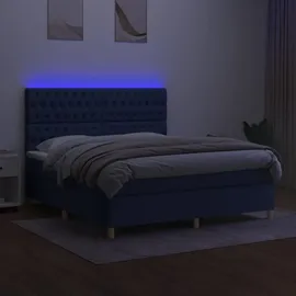 vidaXL Boxspringbett 180 x 200 cm Blau