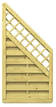 Dichtzaun XL Abschluss mit Gitter Kiefer kdi 90 x 180 - 90 cm 1736
