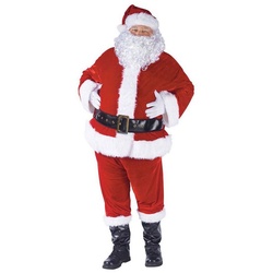 Fun World Kostüm Dicker Weihnachtsmann, Komplettes Kostüm für voluminöse Weihnachtsmänner rot XL