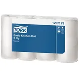 Küchenrolle Tork Basic 2-lagig 25,8 m Blatt 14cm x 20,6 cm,8 pk x 4rl/krt