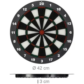 Relaxdays Dartscheibe Soft Darts Kunststoff 42 cm
