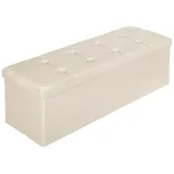 Tectake Sitzhocker 110 x 38 x 38 cm - beige