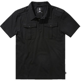 Brandit Textil Brandit Jersey Poloshirt Jon Shortsleeve T-Shirt schwarz