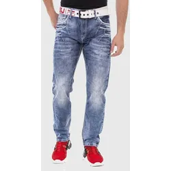 Slim-fit-Jeans CIPO & BAXX "Jeans", Herren, Gr. 40, Länge 32, blau, 100% Baumwolle, unifarben, casual, slim fit lang, Jeans