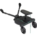 fillikid Buggyboard Mitfahrbrett Basic mit Sitz schwarz