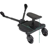 fillikid Buggyboard Mitfahrbrett Basic mit Sitz schwarz