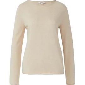 s.Oliver Feinstrickpullover mit Rollkanten Beige 34