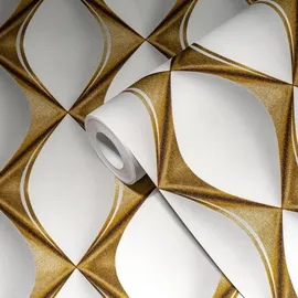 A.S. Création A.S. Creation My Home My Spa Lederoptik Grau/Gold 3D-Optik