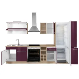 kochstation Küchenzeile KS-Eton 330 cm lila