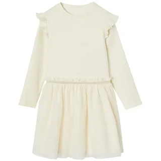 vertbaudet Minikleid Festliches Mädchen Kleid mit Tüll weiß 158