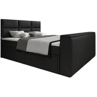Luxusbetten24 Boxspringbett Citaro mit TV Lift, USB und Stauraum