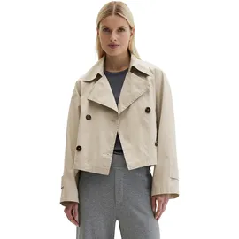 Marc O'Polo Outdoorjacke MARC O'POLO "aus Organic Cotton-Twill", Damen, Gr. 40, beige (linen beige), Obermaterial: 100% Baumwolle, unifarben, loose fit, Jacken Outdoorjacke