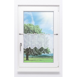 Scheibengardine Plauener Spitze - Baum " (Bx H) 178,2cm * 29cm" weiß/Weiß