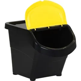 vidaXL Abfalleimer 78 l Schwarz