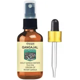 Devprayag Gangajal Heiliges Ganga-Wasser aus dem Ursprung oder Beginn des Flusses Ganga bei Devprayag in bernsteinfarbener Glasflasche mit Spray und Pipette, 100 ml