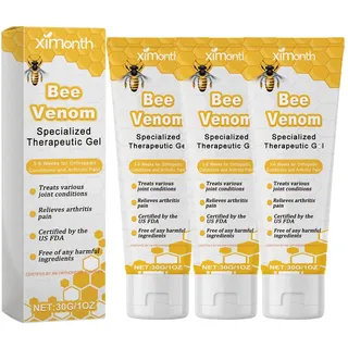 Aeehfeng Bee Venom Gelenktherapie-Schmerzlinderungsgel, Aeehfeng Bee Venom Joint Therapy Schmerzlinderungsgel, Lovids Bee Venom Professionelles Behandlungsgel (3pcs)