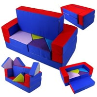 KG02B Spielsofa 4in1 Spielmatratze Kindersofa Puzzle Kinderzimmersofa Softsofa