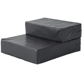 PawHut Tiertreppe Tierunterlage Klappbar Hundetreppe Treppe Unterlage für Katzen und Hunde Schwarz L45 x B39 x H20 cm