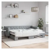 VidaXL Tagesbett Ausziehbar Hellgrau 80x200 cm Stoff