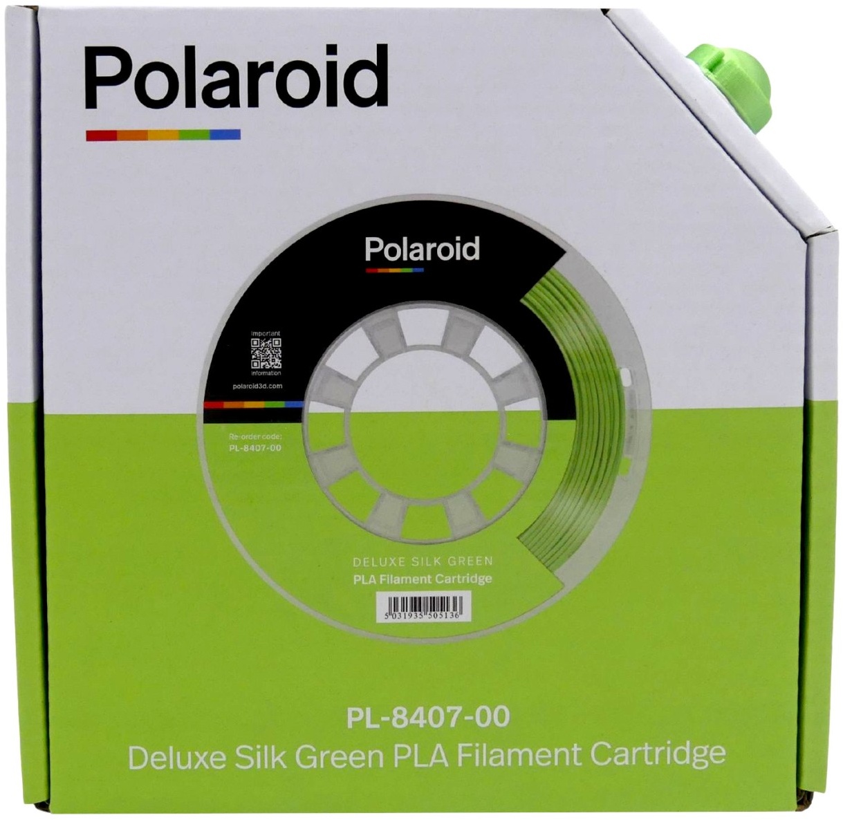 Polaroid Deluxe Silk Green PL-8407-00 1,75 mm 250g Grün 3D PLA Filament Cartr...