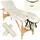 Tectake tectake® 3 Zonen Massageliege-Set, Breite 60 cm, Polsterung 3 cm, mit Holzgestell, 210 x 95 x 84 cm