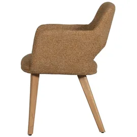 Woood 2er-Set DAHEIM Stuhl Murata Stoff Gelb