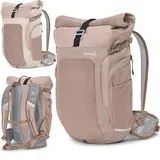 otinga® Flow Rolltop Rucksack Damen & Herren mit 23-27L Volumen I Vollreflektierender Fahrradrucksack ohne Gepäckträger I Wasserdichter Rucksack Herren mit praktischem Laptop Rucksack Fach