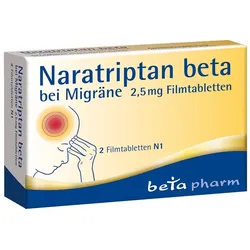 Naratriptan beta bei Migräne 2,5 mg Film 2 St