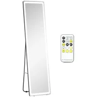 Homcom 2 in 1 Standspiegel, mit LED, Silber