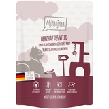 MjAMjAM Quetschie 6 x 300 g - herzhaftes Wild & Kaninchen an fruchtigen Heidelbeeren