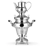 BEEM Türkischer Teekocher Rebecca Samowar aus Edelstahl, 1800 W, 5L Wasserbehälter inkl. Teesieb, 07343