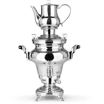 BEEM Türkischer Teekocher Rebecca Samowar aus Edelstahl, 1800 W, 5L Wasserbehälter inkl. Teesieb, 07343