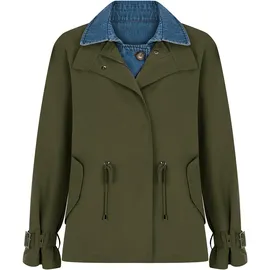 Freshlions Trenchcoat FRESHLIONS "Zelda", Damen, Gr. S, grün (khaki), 100% Baumwolle, unifarben, normal, Mäntel, mit stilvollem Reverskragen