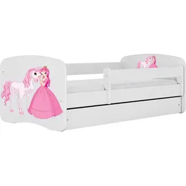 raumhirsch furniture Kinderbett mit Motiv Pferd 80 x 180 cm Holzwerkstoff weiß