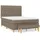 vidaXL Boxspringbett mit Matratze Taupe 140x200 cm Stoff