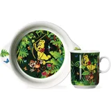 Ritzenhoff & Breker Kindergeschirr-Set HARIBO Jungle, 2-teilig (2-tlg), 1 Personen, Porzellan, spülmaschinenfest grün