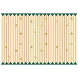 OEM Papiertischdecke Dünne Streifen und Sterne Mix 180 x 120 cm Rot