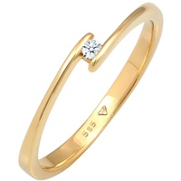 Elli DIAMONDS Verlobungsring Diamant (0.03 ct.) 585 Gelbgold Ringe Damen