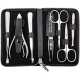 Erbe Solingen Maniküre-Etui Travel aus echtem Leder mit Reißverschluss 7-teilig