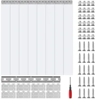 Vevor Streifenvorhang Türvorhang 213 cm x 121 cm Transparent
