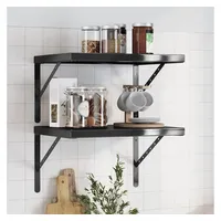 vidaXL Wandregal 50 x 40 x 3 cm Schwarz
