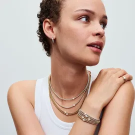 Pandora 293178C01 - Hoop Perlen Perle - Silber - Ohrringe - Weiß/Silber