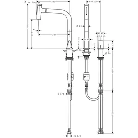 Hansgrohe Metris Select M71 chrom 73819000