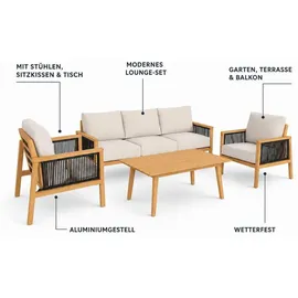 Greemotion Monaco Set 4-tlg. Grau/Braun