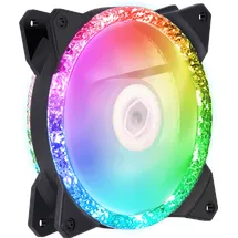 Cooler Master MasterFan MF120 Prismatic – 120-mm-Gehäuselüfter, adressierbare Triple-Loop-RGB-Beleuchtung, Kristalleffekt, geräuschlos – universelle Kompatibilität