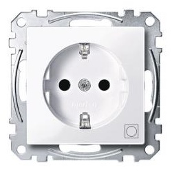 Merten SCHUKO-Steckdose, System M, mit Kennzeichnung Trockner (aktivweiß glänzend)