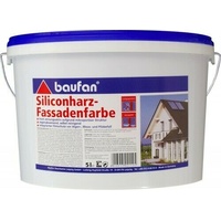 Baufan Siliconharz-Fassadenfarbe 5 l weiß selbst reinigend, atmungsaktiv